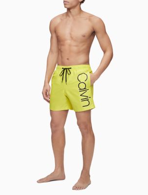 calvin klein swim shorts yellow