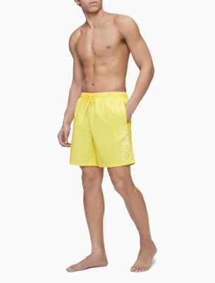 calvin klein yellow swim shorts