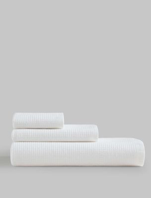 Eternity Terry Towel Set, White