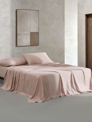 Organic Earth Cotton Sateen Sheet Set, Clay Pink