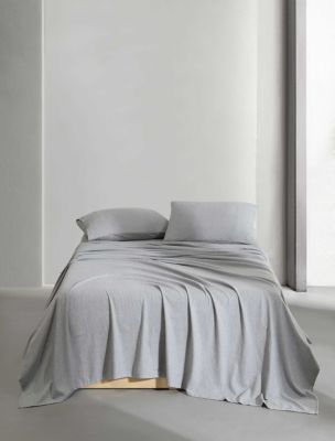 Calvin Klein store Flannel Sheet Set Queen Blue 4 Piece Heavy Weight Cotton Bedding