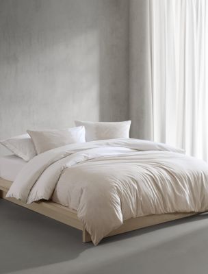 Ikat Pinstripe Cotton Percale Duvet Cover Set | Calvin Klein