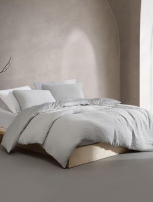 Calvin Klein Core Melange QUEEN Sheet Set Off White