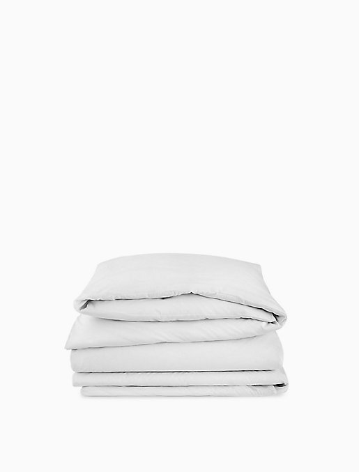 Modern Cotton Body Duvet Cover In White Calvin Klein
