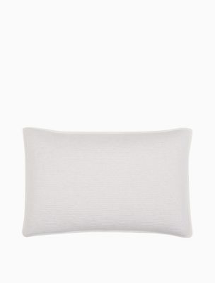 Modern Cotton Knit Stripe Sham, Ivory