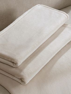 Calvin Klein King store White Fleece Blanket