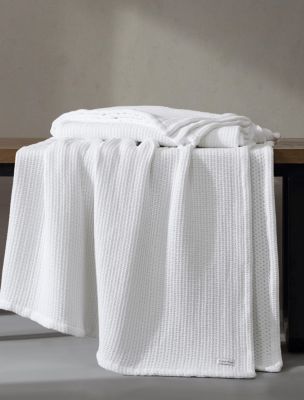 Honeycomb Cotton Blanket | Calvin Klein