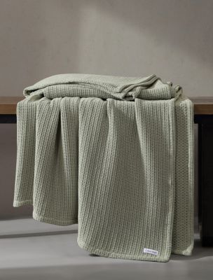 Honeycomb Cotton Blanket Calvin Klein USA