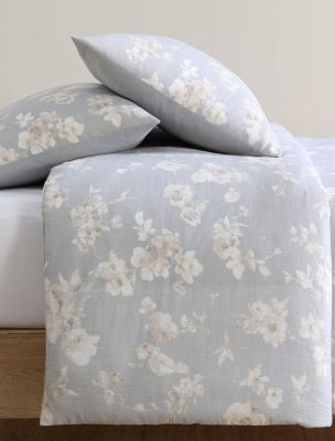 Eternity Floral Comforter Set , Grey / Ivory