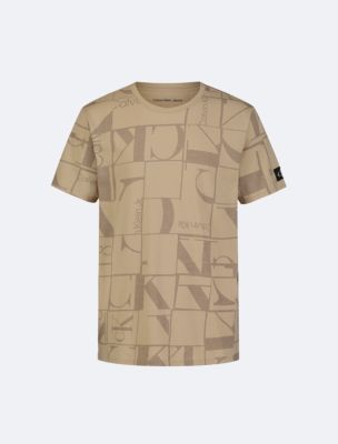 T-shirt ras du cou classique à imprimé Collage carré pour garçon, Safari