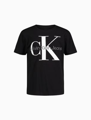 Boys Monogram Logo Crewneck Calvin Klein T-Shirt 