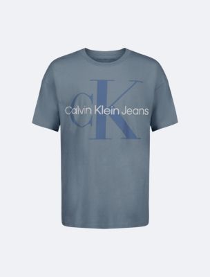 Boys Monogram Logo Relaxed Crewneck T Shirt Calvin Klein