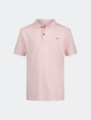 Boys Solid Micro Pique Polo Shirt | Calvin Klein