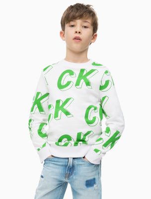 Boys Allover Ck Logo Sweatshirt 