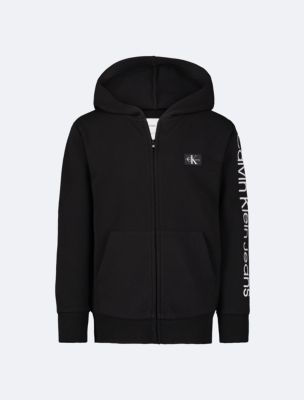 Boys Vertical Logo Zip Hoodie Calvin Klein USA