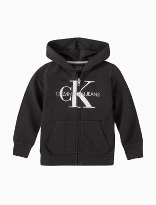 calvin klein black zip hoodie