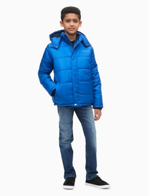 calvin klein jeans polar fleece puffer jacket
