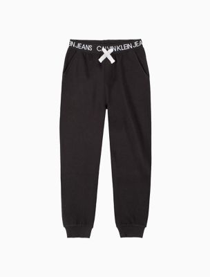 Calvin Klein Boys Black & White Logo Joggers