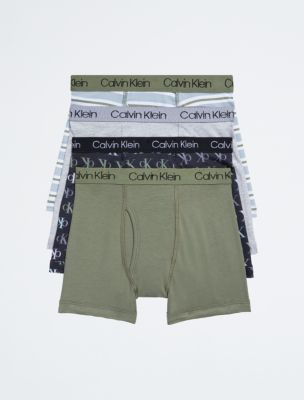Boys 4-Pack Boxer Brief, Stripe/Logo