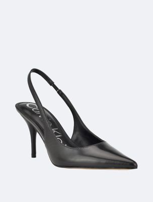 Calvin Klein Women's Brady Pump  Silver strappy heels, Slip on