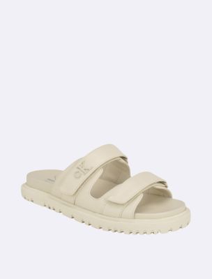 Calvin klein slides women's white on sale