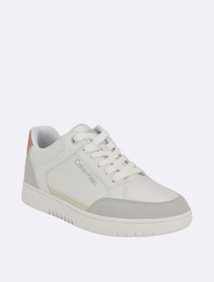 Brand New Womens Calvin Klein White Canvas High Tops | Size 5