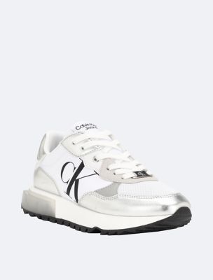 Women's Magalee Sneaker, White/Silver