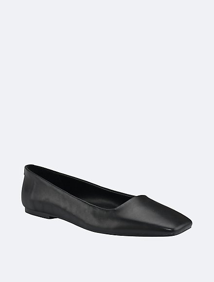 Descubrir 75+ imagen calvin klein black flat shoes
