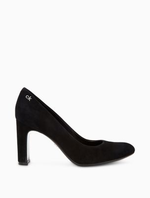 white calvin klein pumps