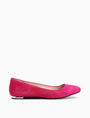 calvin klein red flat shoes