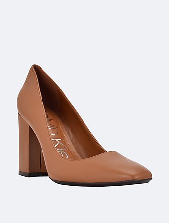 Descubrir 82+ imagen calvin klein brown heels