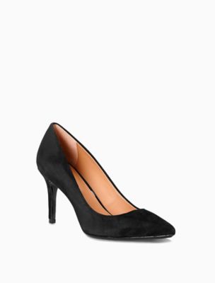 calvin klein black patent leather pumps