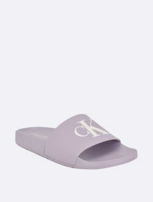 Calvin klein sliders womens grey hotsell