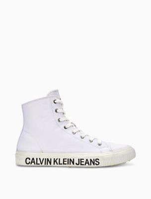 calvin klein white high tops