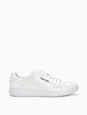 calvin klein white leather sneakers