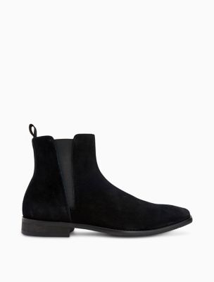 calvin klein black suede boots