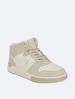 Brand New Womens Calvin Klein White Canvas High Tops | Size 5