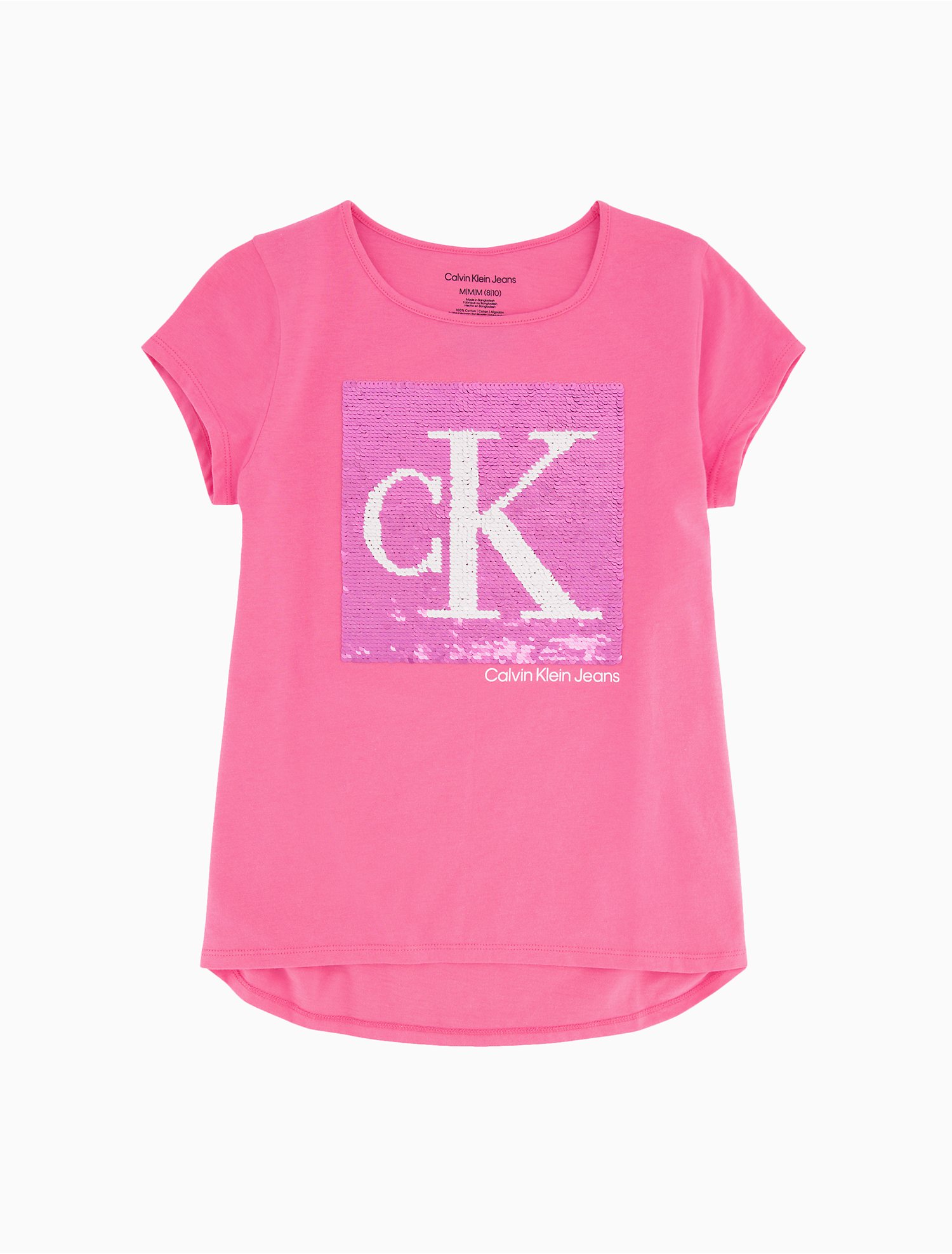 Girls Monogram Flip Sequin T-Shirt | Calvin Klein® USA