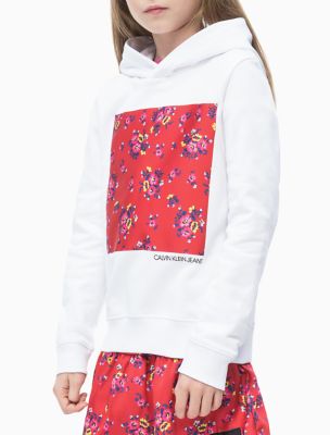 calvin klein all over print hoodie