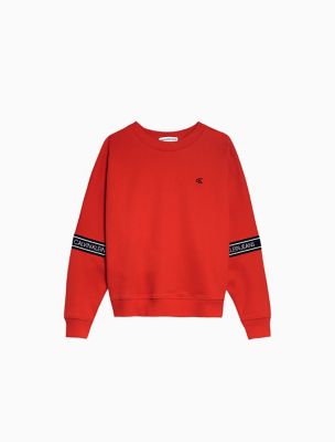red calvin klein sweater