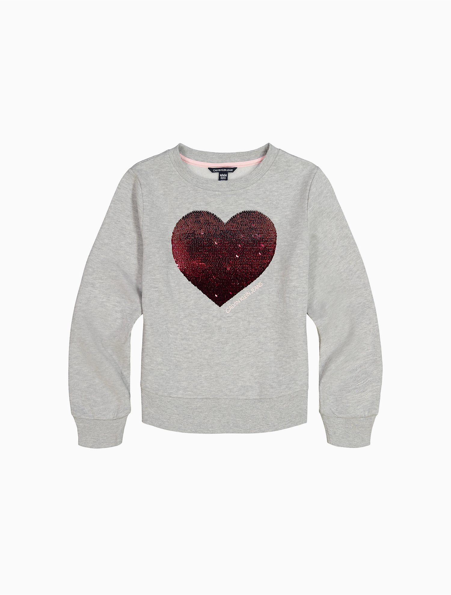 Girls Heart Sequin Sweatshirt | Calvin Klein® USA