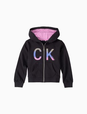 calvin klein grey zip hoodie