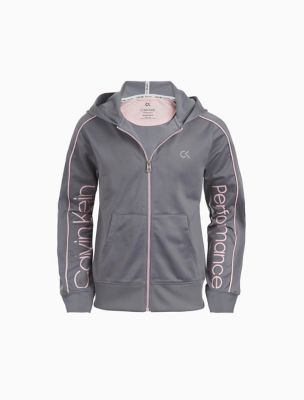 calvin klein zip logo hoody ladies