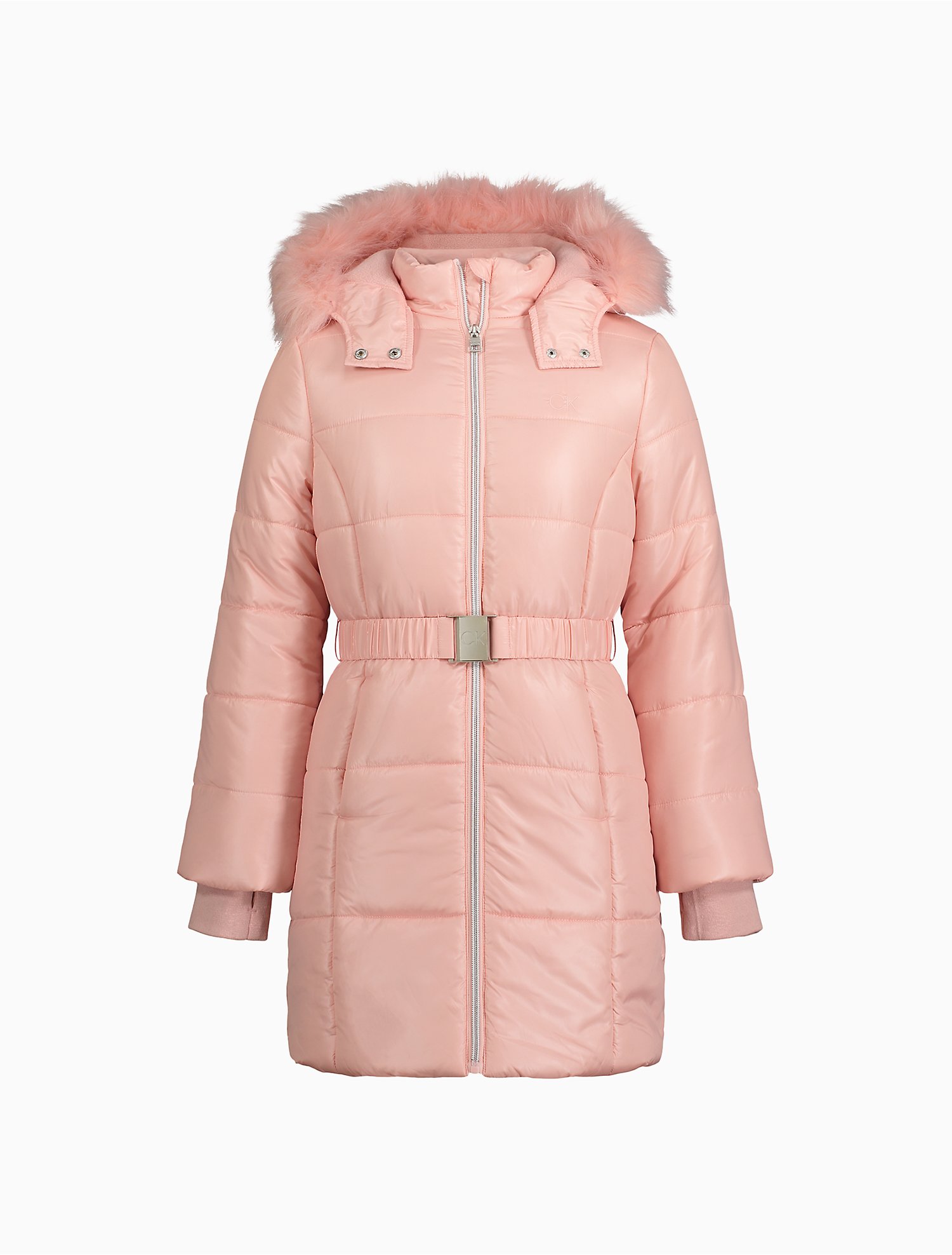 Girls Shimmer Monochromatic Puffer Jacket | Calvin Klein® USA