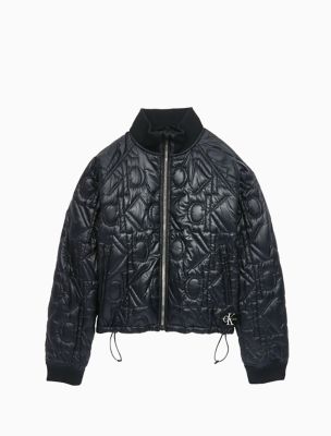 calvin klein quilted bomber jacket