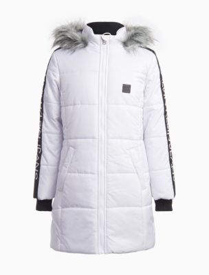 calvin klein big boys hooded bubble jacket