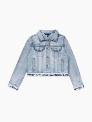 calvin klein logo denim jacket