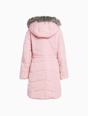 pink calvin klein coat