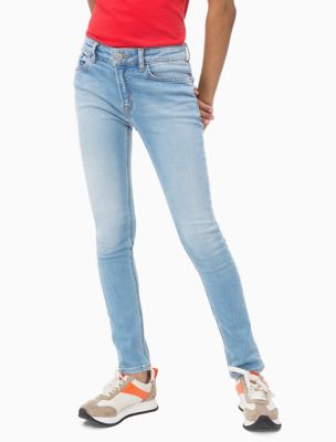 Girls Skinny Fit High Rise Light Blue 