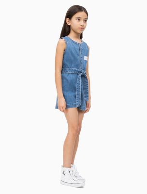 denim short playsuit